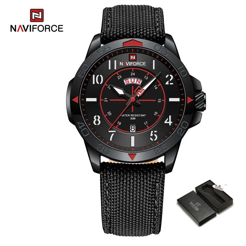 Men's Watches Waterproof Luxury Business Casual Nylon Strap Quartz Wristwatch Luminous