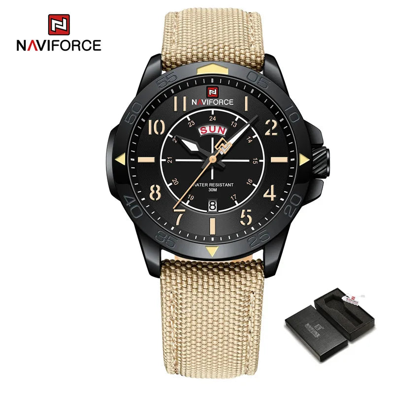 Men's Watches Waterproof Luxury Business Casual Nylon Strap Quartz Wristwatch Luminous