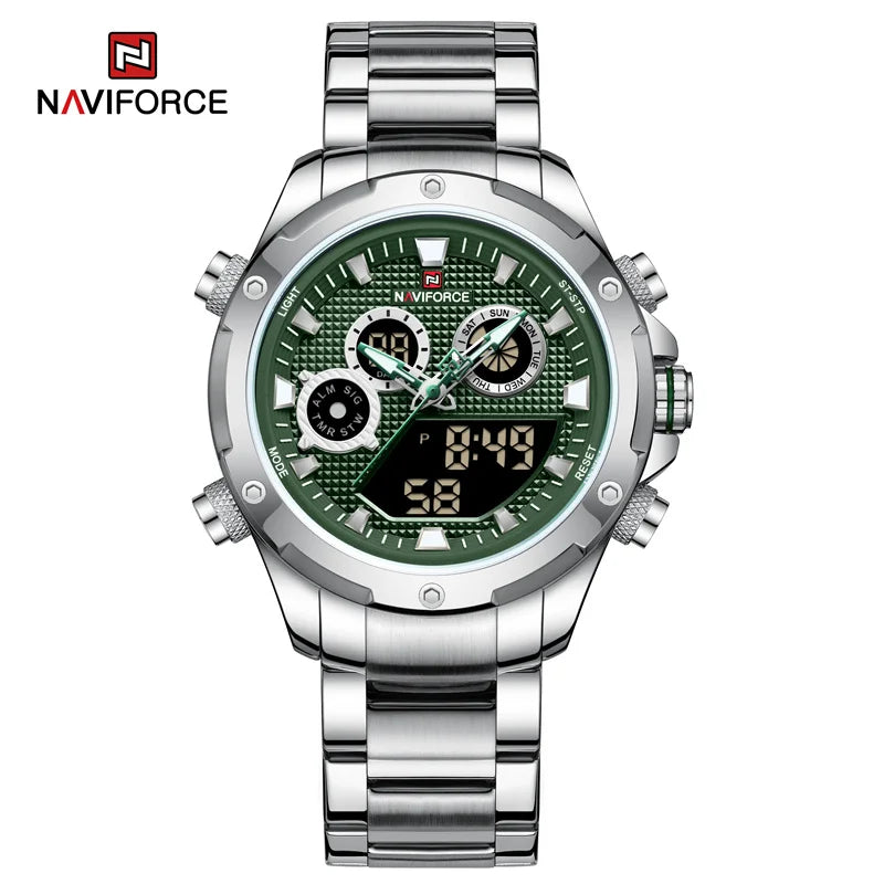 Watches Men Sport Fashion Quartz Wristwatch Stainless Steel Chronograph Male Waterproof Watch