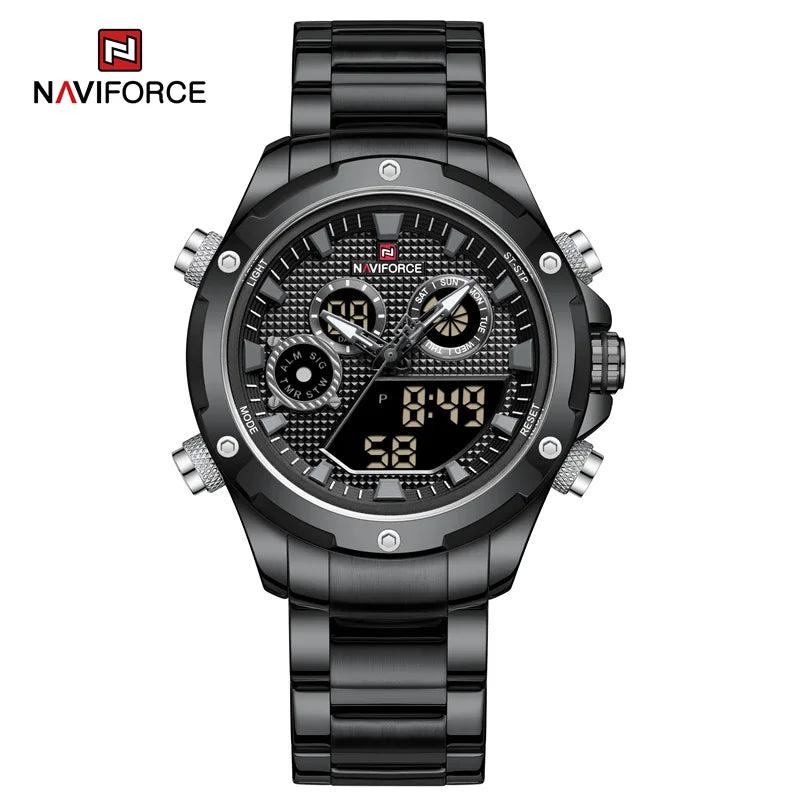 Watches Men Sport Fashion Quartz Wristwatch Stainless Steel Chronograph Male Waterproof Watch