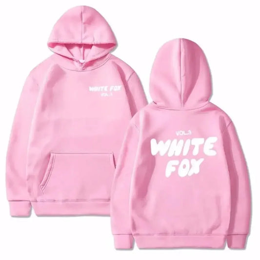 White Fox Women's Hoodie | Loose Fitting Thick Wool Sweatshirt