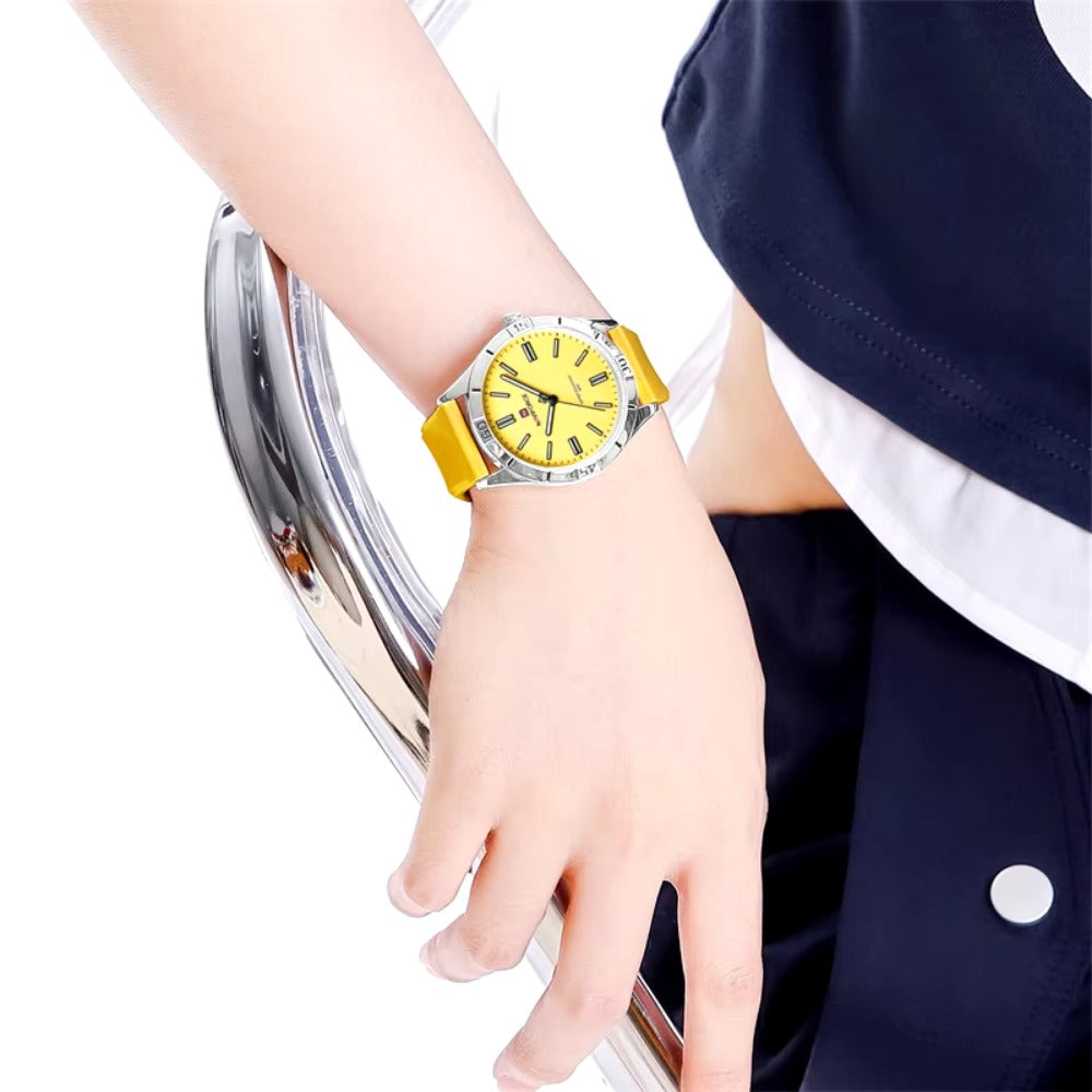 New Design Women's Simple Watch Fashion Ladies Watch Waterproof Silicone Strap Wristwatch