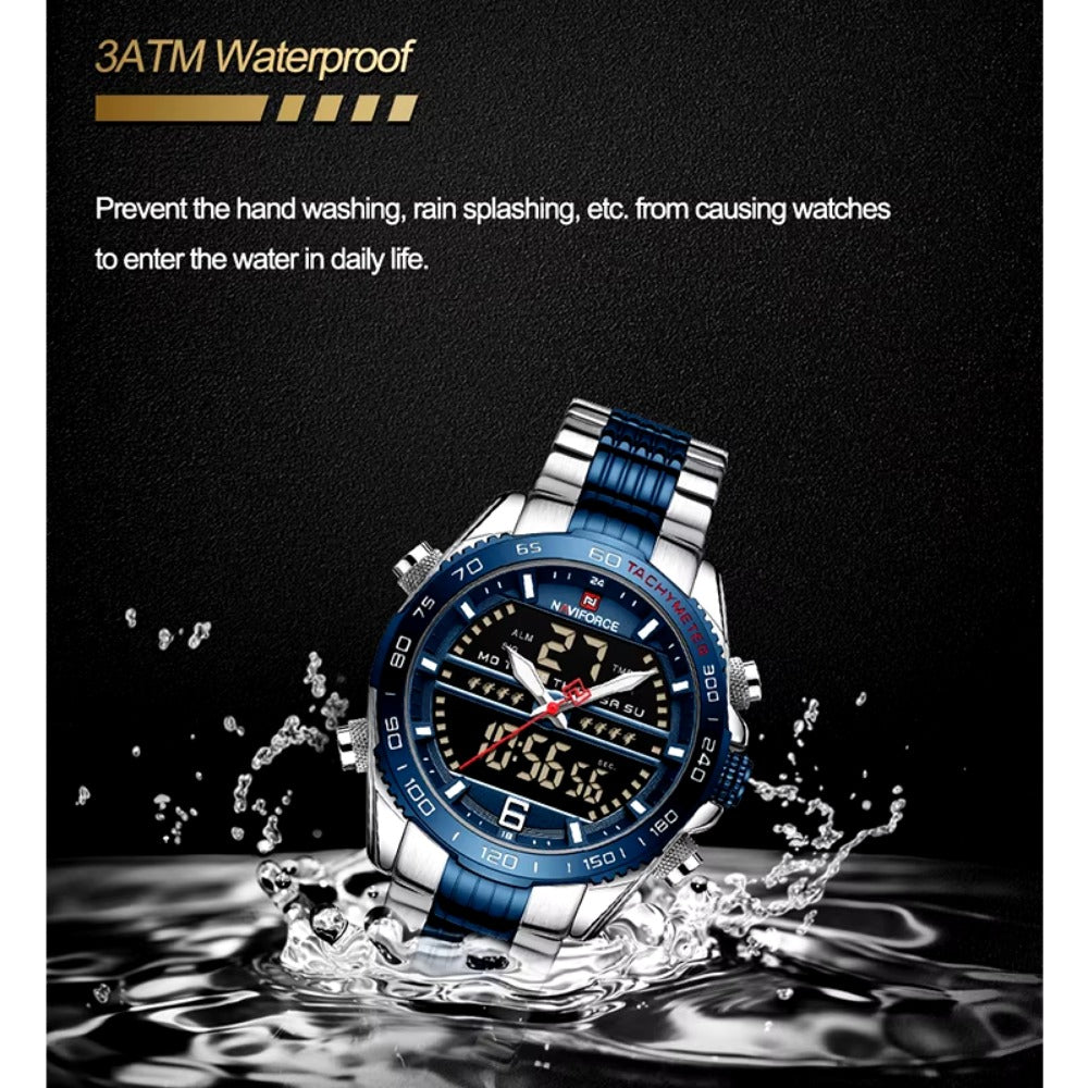 Digital Sport Watch For Men Steel Waterproof Chronograph Watch Fashion Luminous Quartz Wrist watches Man