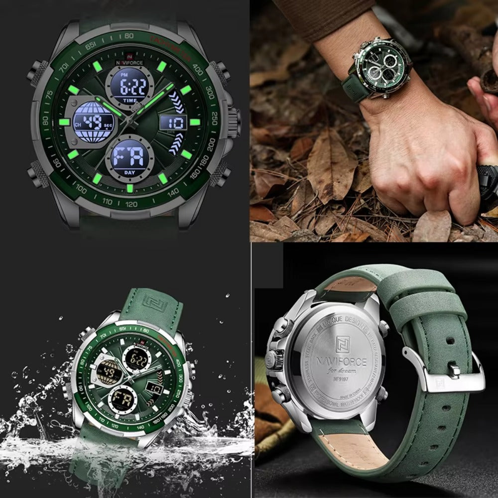 New NAVIFORCE Fashion Military Watches for Men Chronograph Watch Waterproof Quartz WristWatch  Gift