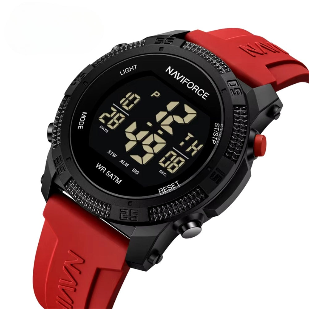 New Men's Watch Fashion Silicone Band Water Resistant Electronic Wristwatch Simple Calendar Watch