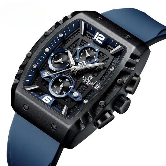 New Men Luxury Watches Chronograph Sport Quartz Wristwatch Waterproof Luminous Date Watch