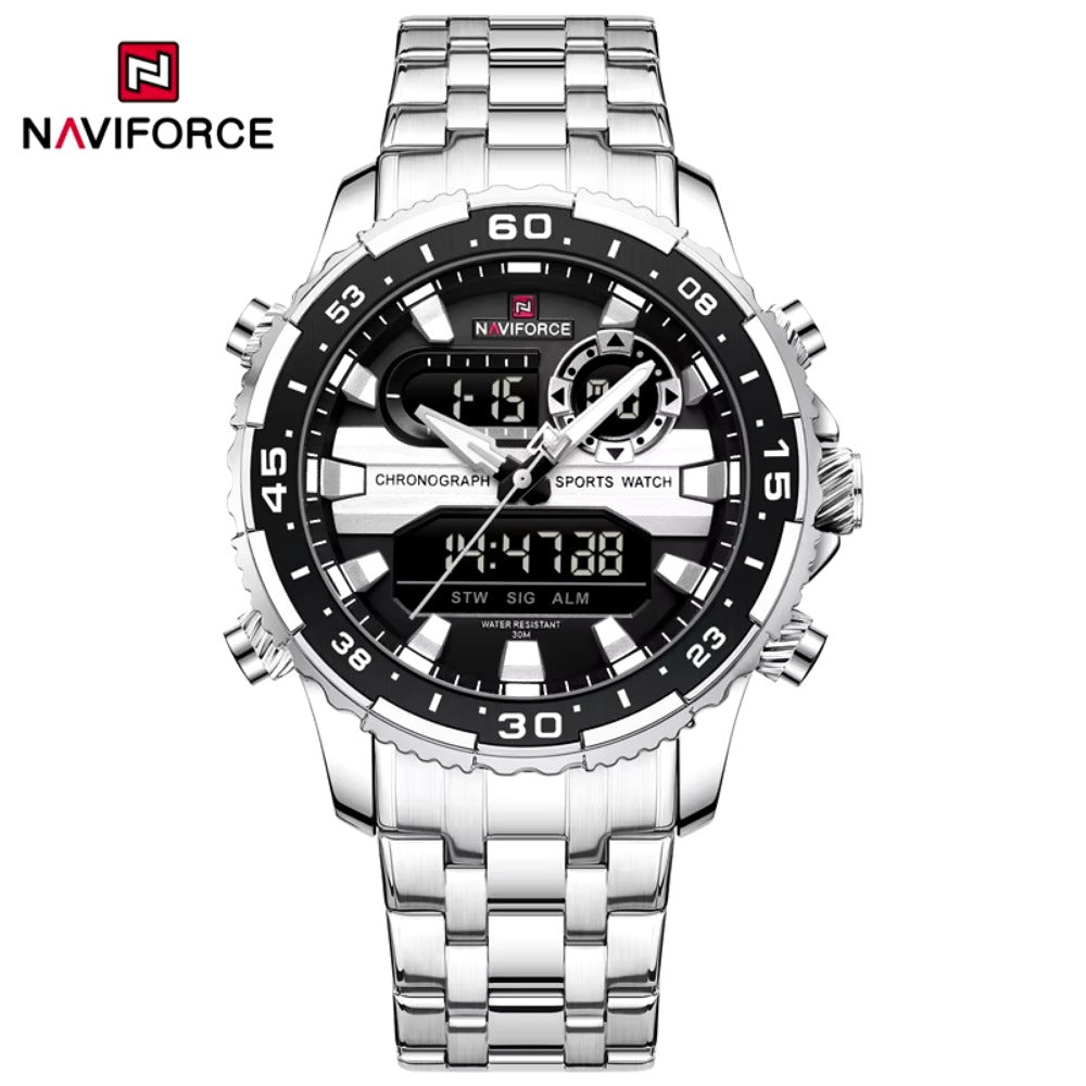 Men's Watch Luxury Waterproof Sport Chronograph Quartz Wristwatches Digital Date and Week Watch