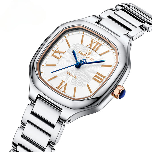 Women Watch Stainless Steel Strap Waterproof Personality Fashion Female Quartz Wristwatch